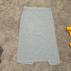 Maternity ribbed pencil midi skirt